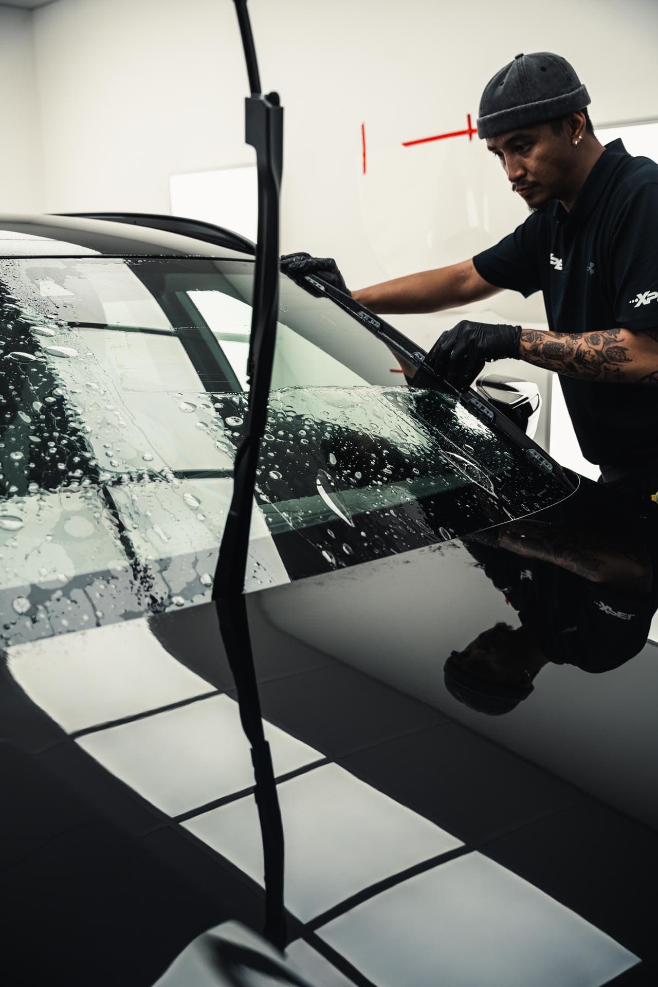 Windscreen PPF installation